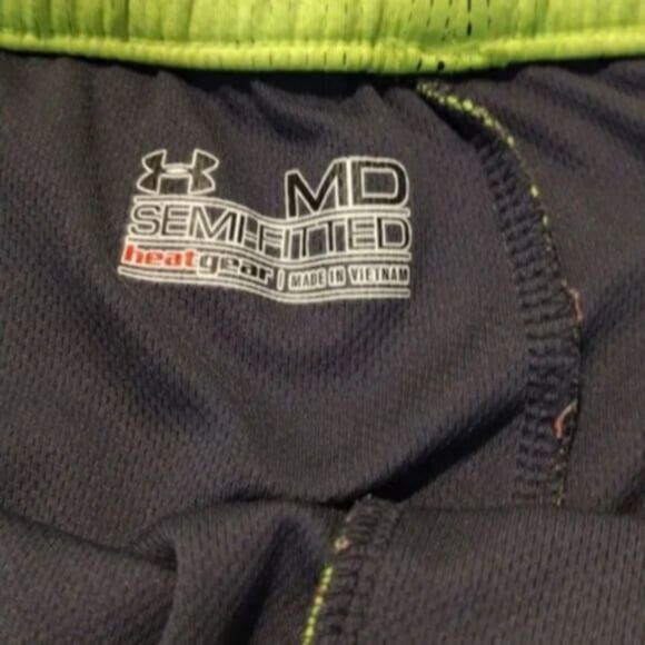 Under Armour Neon Yellow Texas Christian University Athletic Shorts Size Medium! - Picture 2 of 16